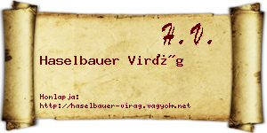 Haselbauer Virág névjegykártya